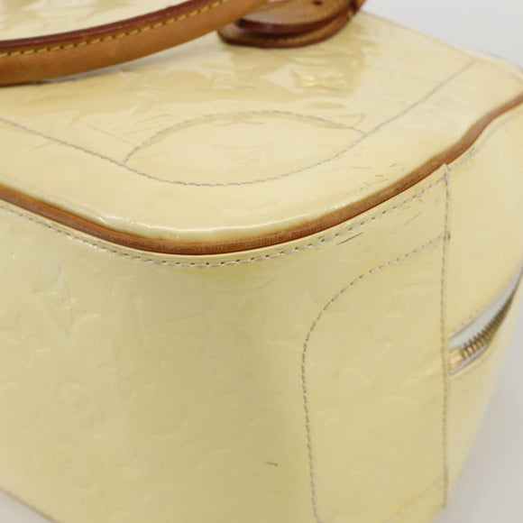 LOUIS VUITTON Monogram Vernis Summit Drive Hand Bag Perle M93514 LV Auth 175967