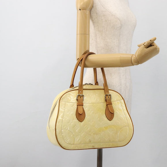 LOUIS VUITTON Monogram Vernis Summit Drive Hand Bag Perle M93514 LV Auth 175967