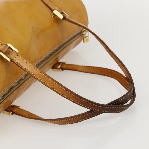 LOUIS VUITTON Monogram Vernis Bedford Hand Bag Beige M91006 LV Auth 175968