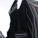 Salvatore Ferragamo Gancini Shoulder Bag Leather Black Gold Auth 175970A-21