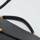 Salvatore Ferragamo Gancini Shoulder Bag Leather Black Gold Auth 175970A-8