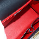 CELINE Hand Bag Leather 2way Black Gold Auth 175972A-11