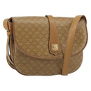 CELINE Macadam Canvas Shoulder Bag PVC Beige Gold Auth 175973-1