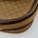 CELINE Macadam Canvas Shoulder Bag PVC Beige Gold Auth 175973-9