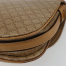 CELINE Macadam Canvas Shoulder Bag PVC Beige Gold Auth 175973-15