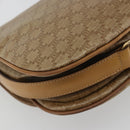 CELINE Macadam Canvas Shoulder Bag PVC Beige Gold Auth 175973-16