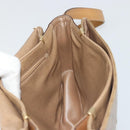 CELINE Macadam Canvas Shoulder Bag PVC Beige Gold Auth 175973-19