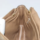 CELINE Macadam Canvas Shoulder Bag PVC Beige Gold Auth 175973-20