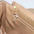 CELINE Macadam Canvas Shoulder Bag PVC Beige Gold Auth 175973-21