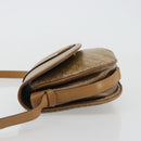 CELINE Macadam Canvas Shoulder Bag PVC Beige Gold Auth 175973-4