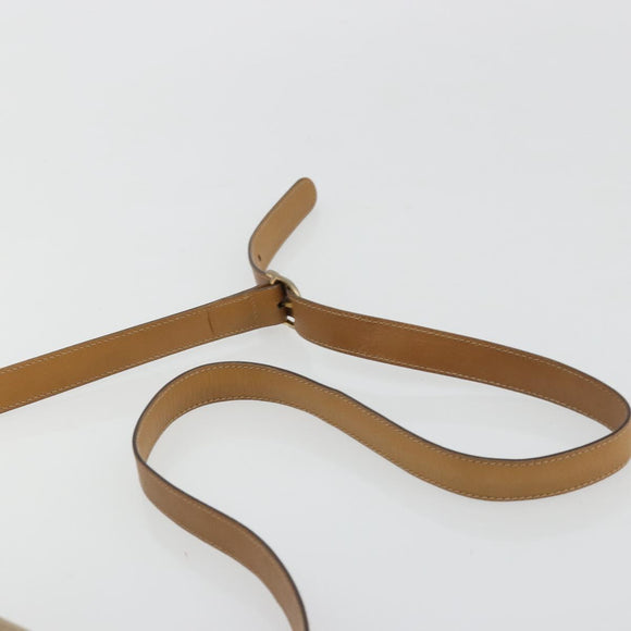CELINE Macadam Canvas Shoulder Bag PVC Beige Gold Auth 175973