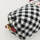 Miu Miu Pouch Nylon White Black Auth 175977A-15