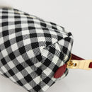 Miu Miu Pouch Nylon White Black Auth 175977A-16