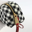 Miu Miu Pouch Nylon White Black Auth 175977A-10