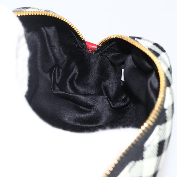 Miu Miu Pouch Nylon White Black Auth 175977A