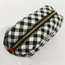 Miu Miu Pouch Nylon White Black Auth 175977A-6