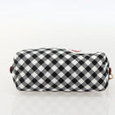 Miu Miu Pouch Nylon White Black Auth 175977A-5