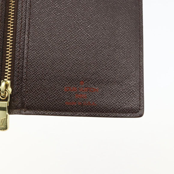 LOUIS VUITTON Damier Ebene Continental Clutch Wallet T61219 LV Auth 175980