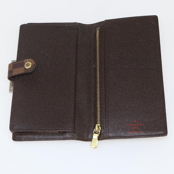 LOUIS VUITTON Damier Ebene Continental Clutch Wallet T61219 LV Auth 175980