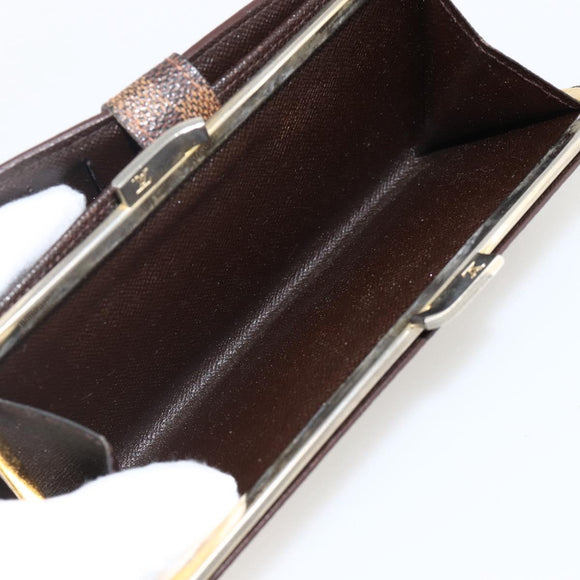 LOUIS VUITTON Damier Ebene Continental Clutch Wallet T61219 LV Auth 175980