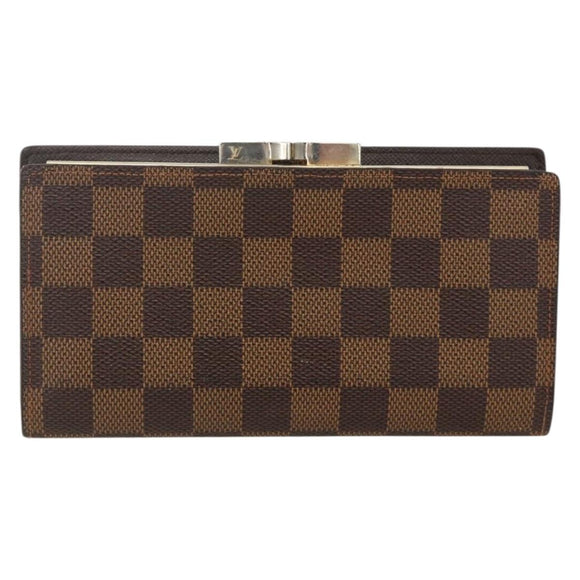 LOUIS VUITTON Damier Ebene Continental Clutch Wallet T61219 LV Auth 175980