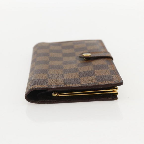 LOUIS VUITTON Damier Ebene Continental Clutch Wallet T61219 LV Auth 175980