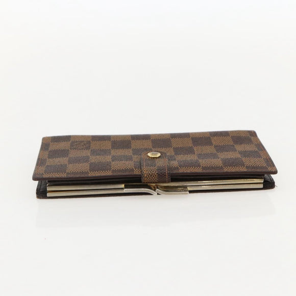 LOUIS VUITTON Damier Ebene Continental Clutch Wallet T61219 LV Auth 175980