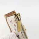LOUIS VUITTON Monogram Multicolor Pochette Cles Purse White M92655 Auth 175987-9