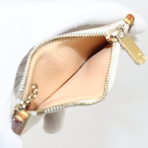 LOUIS VUITTON Monogram Multicolor Pochette Cles Purse White M92655 Auth 175987