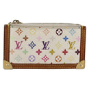 LOUIS VUITTON Monogram Multicolor Pochette Cles Purse White M92655 Auth 175987-13