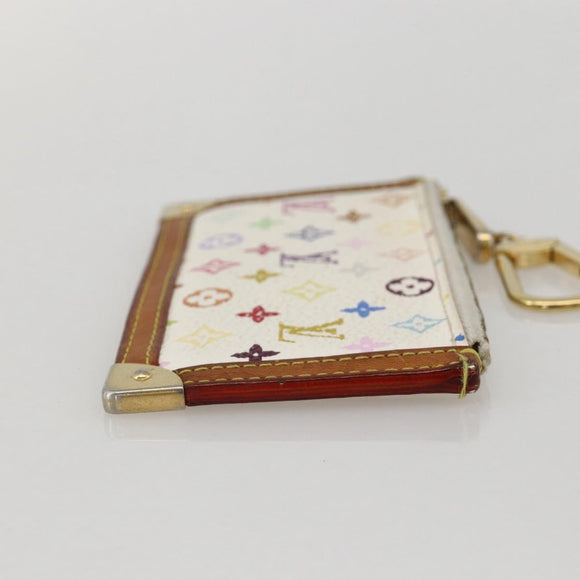 LOUIS VUITTON Monogram Multicolor Pochette Cles Purse White M92655 Auth 175987