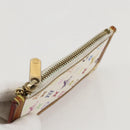 LOUIS VUITTON Monogram Multicolor Pochette Cles Purse White M92655 Auth 175987-5
