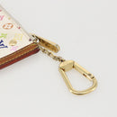 LOUIS VUITTON Monogram Multicolor Pochette Cles Purse White M92655 Auth 175987-6