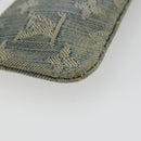LOUIS VUITTON Monogram Denim Pochette Cles Coin Purse Blue M95343 Auth 175988A-16