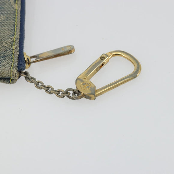 LOUIS VUITTON Monogram Denim Pochette Cles Coin Purse Blue M95343 Auth 175988A
