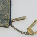 LOUIS VUITTON Monogram Denim Pochette Cles Coin Purse Blue M95343 Auth 175988A-8