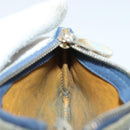 LOUIS VUITTON Monogram Denim Pochette Cles Coin Purse Blue M95343 Auth 175988A-17