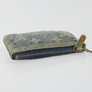 LOUIS VUITTON Monogram Denim Pochette Cles Coin Purse Blue M95343 Auth 175988A-5