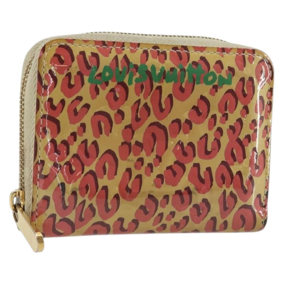 LOUIS VUITTON Vernis Leopard Zippy Coin Purse Broncorail M91484 LV Auth 175990