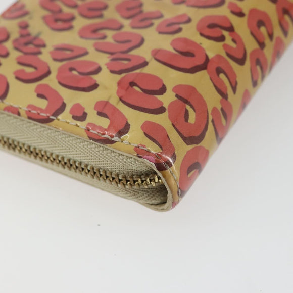 LOUIS VUITTON Vernis Leopard Zippy Coin Purse Broncorail M91484 LV Auth 175990