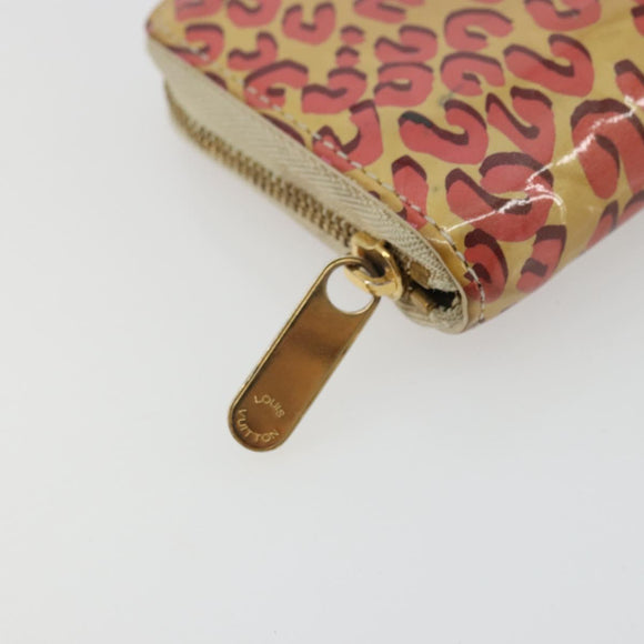 LOUIS VUITTON Vernis Leopard Zippy Coin Purse Broncorail M91484 LV Auth 175990