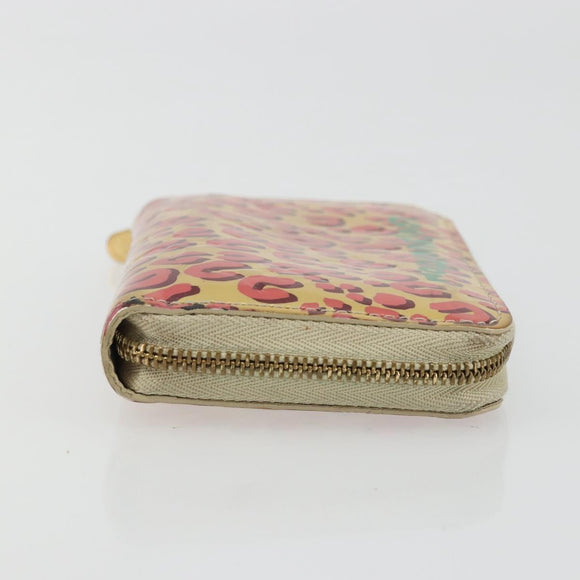 LOUIS VUITTON Vernis Leopard Zippy Coin Purse Broncorail M91484 LV Auth 175990