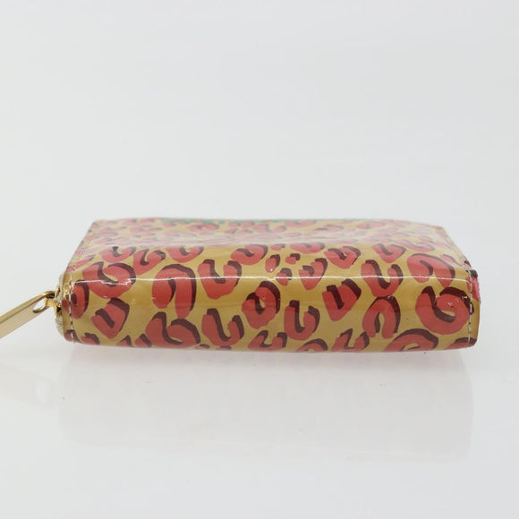LOUIS VUITTON Vernis Leopard Zippy Coin Purse Broncorail M91484 LV Auth 175990