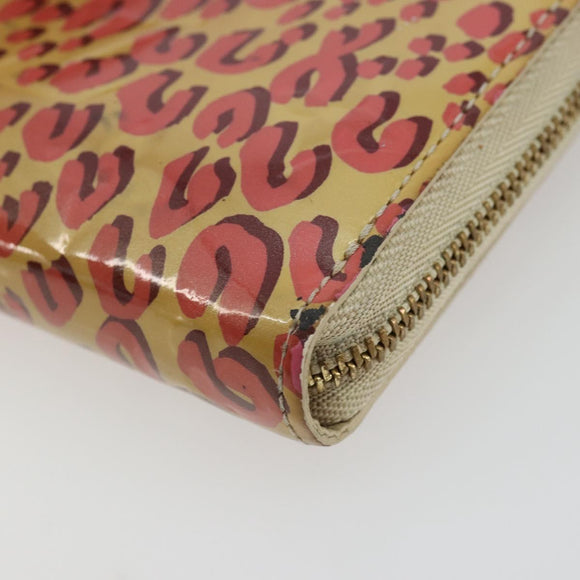 LOUIS VUITTON Vernis Leopard Zippy Coin Purse Broncorail M91484 LV Auth 175990