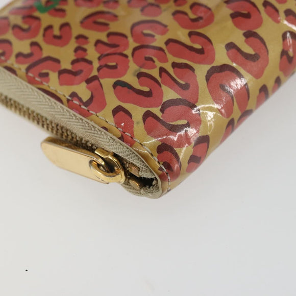 LOUIS VUITTON Vernis Leopard Zippy Coin Purse Broncorail M91484 LV Auth 175990