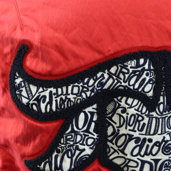 Christian Dior Bomber jacket Shawn Stussy Collaboration Nylon Red Auth 175991SM
