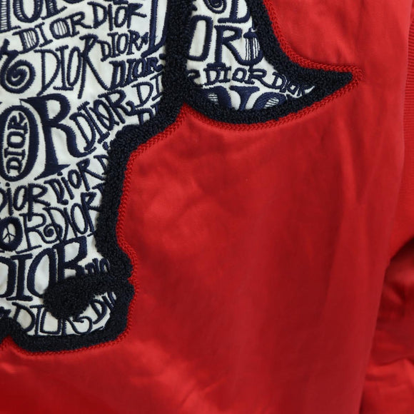 Christian Dior Bomber jacket Shawn Stussy Collaboration Nylon Red Auth 175991SM