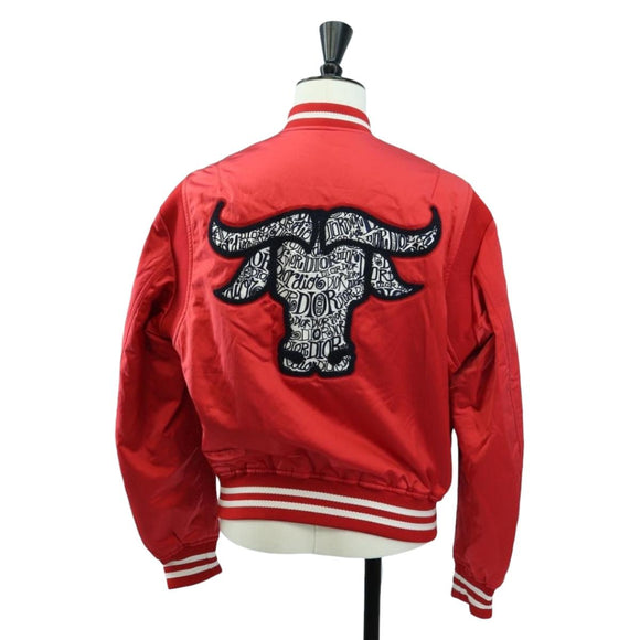 Christian Dior Bomber jacket Shawn Stussy Collaboration Nylon Red Auth 175991SM