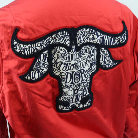 Christian Dior Bomber jacket Shawn Stussy Collaboration Nylon Red Auth 175991SM
