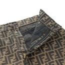 FENDI Zucca Canvas Skirt Black Brown Auth 175992A-6